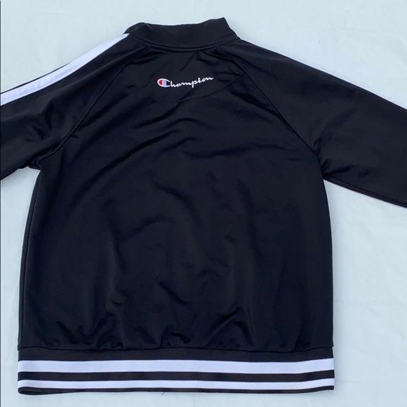 Champion nylon zip black jacket size Small EUC - Picture 3 of 9